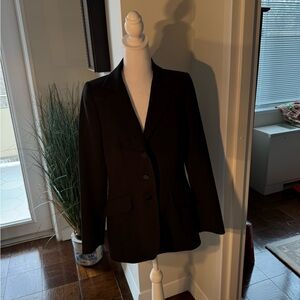 Style Paris Single Breasted Black wool jacket.